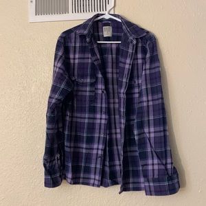 Mossimo Supply Co flannel, purple and blue